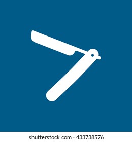 Razor Icon On Blue Background