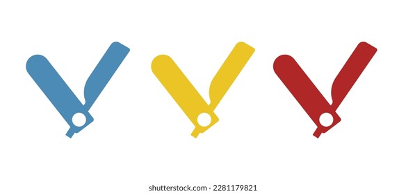 razor icon on a white background, vector illustration