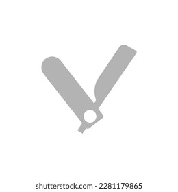 razor icon on a white background, vector illustration