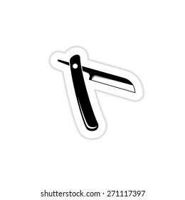 razor icon on a white background with shadow