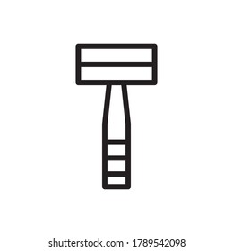 Razor icon outline vector. isolated on white background