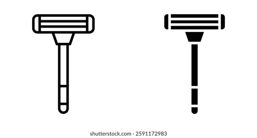 razor Icon set.Symbol isolated white background. vector illustration. color editable.