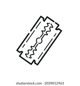Razor icon for shaving men in salon
