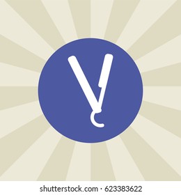 razor icon. sign design. background