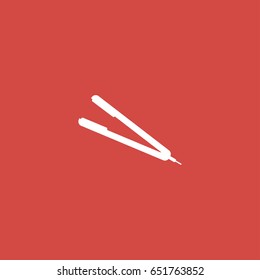 razor icon. sign design. red background
