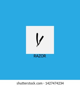 razor icon sign signifier vector