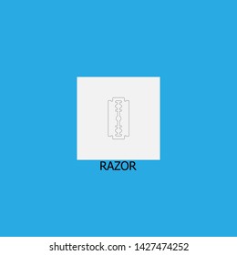 razor icon sign signifier vector