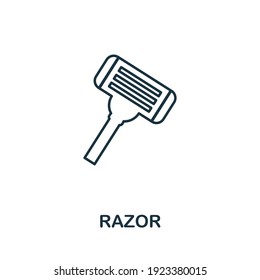 Icono de Razor. Elemento sencillo de la colección de higiene personal. Icono de Creative Razor para diseño web, plantillas, infografías y más