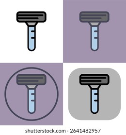 Razor icon symbol - Razor for human hygiene treatment vector illustration.