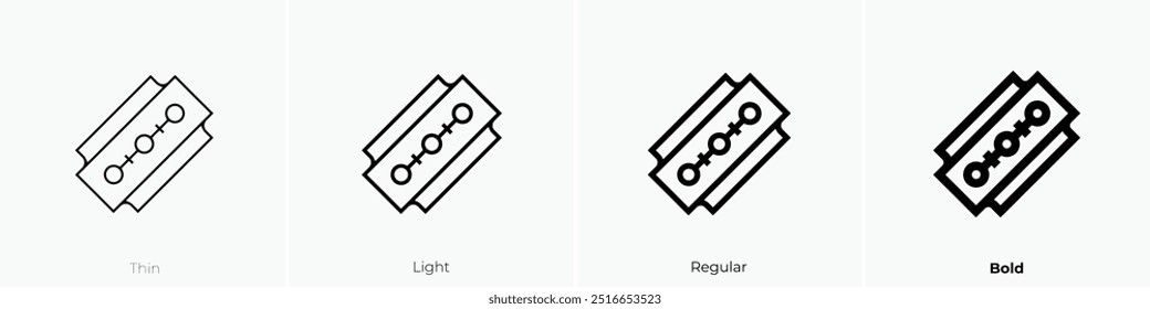 razor icon. Thin, Light Regular And Bold style design isolated on white background