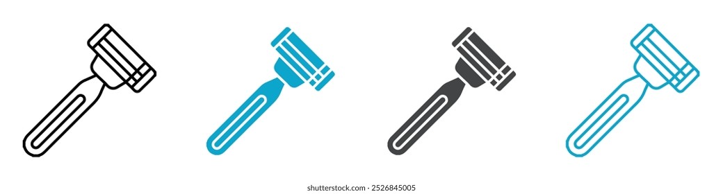 razor icon Thin line vector design