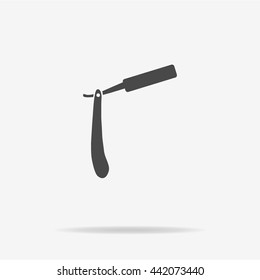 Razor icon. Vector concept illustration for design.