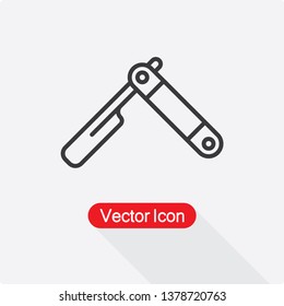 Razor Icon Vector Illustration In Flat Style Eps10