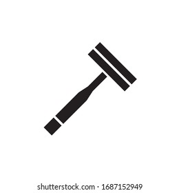 razor icon vector illustration. razor icon glyph style design
