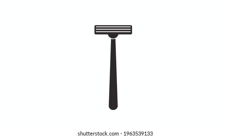 Razor Icon. Vector isolated black and white illustration of a razor blade