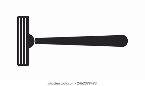 Razor Icon. Vector isolated black and white illustration of a razor blade