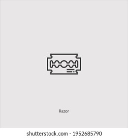 razor icon vector isolated on white background