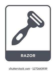 razor icon vector on white background, razor trendy filled icons from Beauty collection, razor simple element illustration