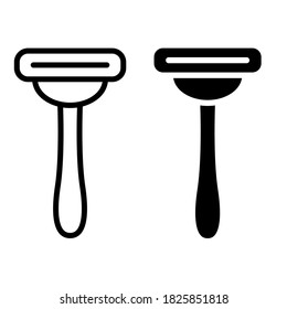 Razor-Symbol-Vektorset. Bart-Illustrations-Zeichensammlung. Friseur-Symbol