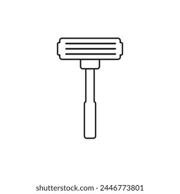razor icon vector. razor sign flat liner illustration on white backgorund..eps