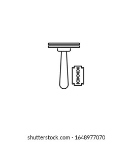signo vectorial de icono de navaja aislado para diseño gráfico y web. plantilla de símbolos de color modificable en fondo blanco.