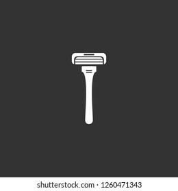 razor icon vector. razor sign on black background. razor icon for web and app