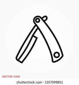 Razor icon vector sign symbol for design