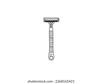 Razor icon.  Vertical view. Vector flat graphic illustration. The isolated object on a white background. Isolate.