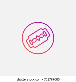 Razor icon.gradient illustration isolated vector sign symbol