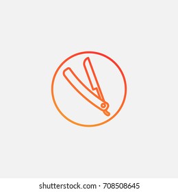Razor icon.gradient illustration isolated vector sign symbol