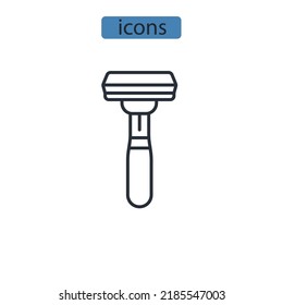 Razor icons  symbol vector elements for infographic web