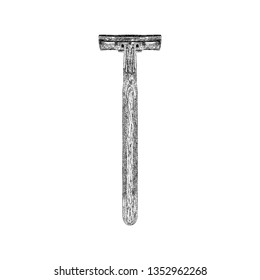 Razor illustration in hand drawn vector 