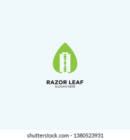 Razor Leaf logo template, vector illustration - Vector