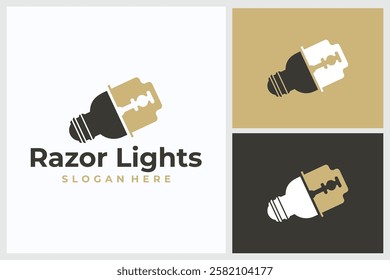 Razor Lights Logo Combination, Razor Lights Vector Combination	