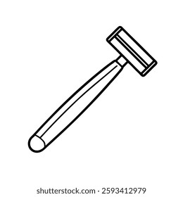 razor line art vector on white background