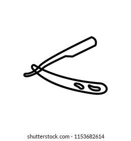 Razor line icon - razor linear vector