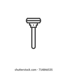 Razor line icon, outline vector sign, linear style pictogram isolated on white. Symbol, logo illustration. Editable stroke