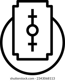 Razor Line Icon - Single Icon, Vector