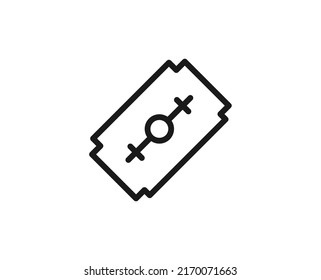 Razor line icon. Vector symbol in trendy flat style on white background. Barber shop sing for design.