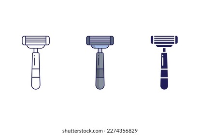 Razor line and solid illustration icon