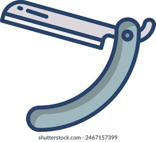 razor linear color vector illustration
