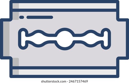 Razor linear color vector illustration