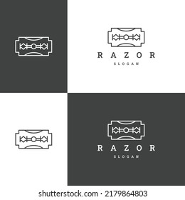 Razor logo icon design template 