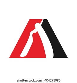 razor logo vector. barber shop symbol.