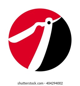 razor logo vector. barber shop symbol.
