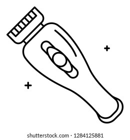 Razor machine icon. Outline razor machine vector icon for web design isolated on white background