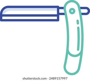 Razor outline color vector illustration