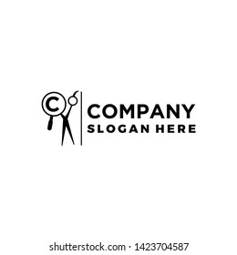 Razor scissors are the inspiration for this logo