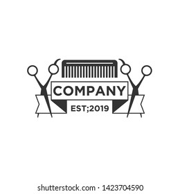 Razor scissors are the inspiration for this logo