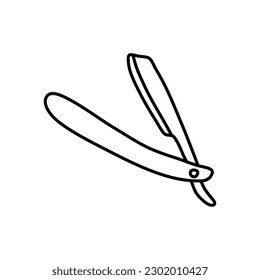 Razor, scharfe Rasierklinge doodle Symbol. Doodle Barber Rasierapparat Vektorgrafik.